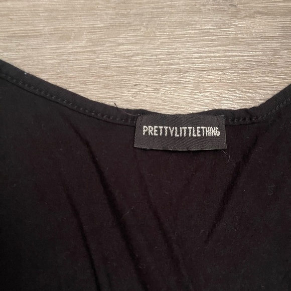 PLT V CUT BLACK COTTON BODYSUIT  S - Picture 8 of 10